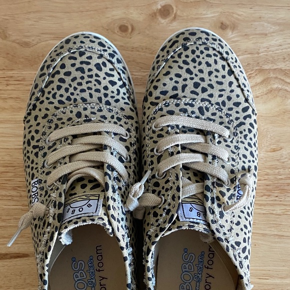 BOBS from Skechers Tan Leopard Womens Sneakers - Picture 6 of 9